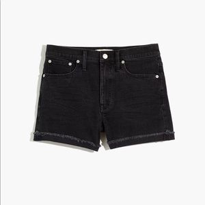 Madewell High-Rise Black Denim Shorts